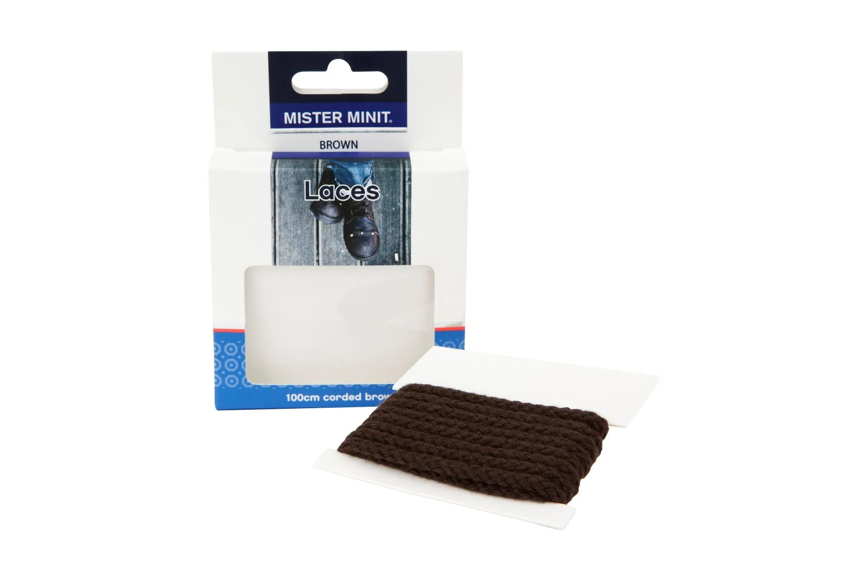 100cm Corded Brown Laces