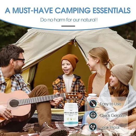 17.6 OZ Camping Toilet Chemicals with Spoon, Toilet Gel Pow for Portable Toilet, Super Absorbent Urine Absorber Eco Gel Sodium Polyacrylate, Deodorizer for Pet Loo, Emergency Toilet Bio Gel - by TTDMK