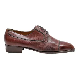 A TESTONI Derby Shoes Brown Leather Mens UK 7.5