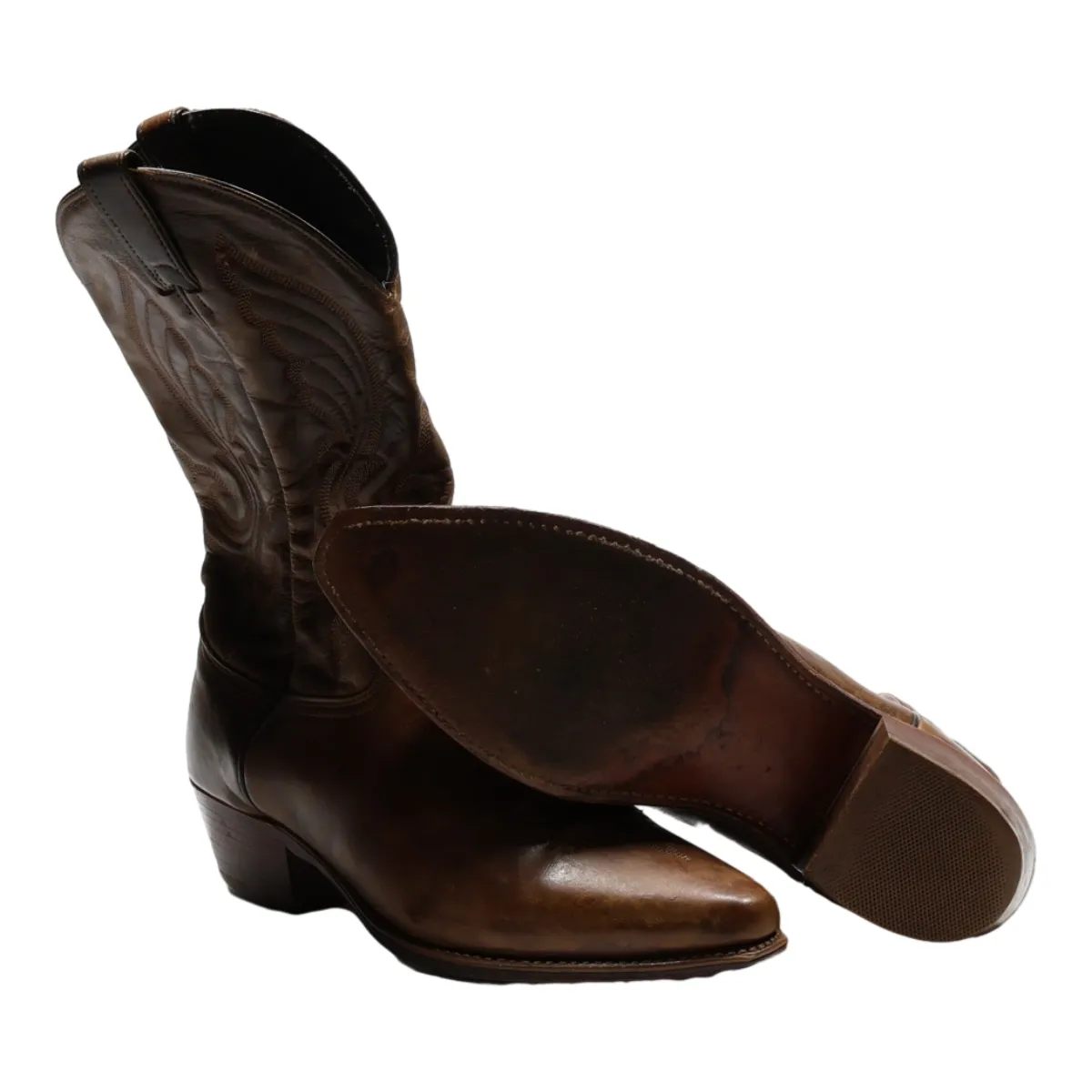 ABILENE BOOTS Cowboy Boots Brown Leather Womens UK 3