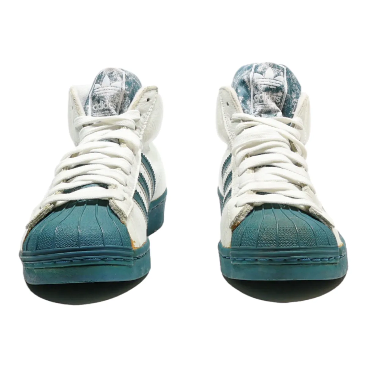 ADIDAS High Top Trainers White Synthetic Mens UK 6