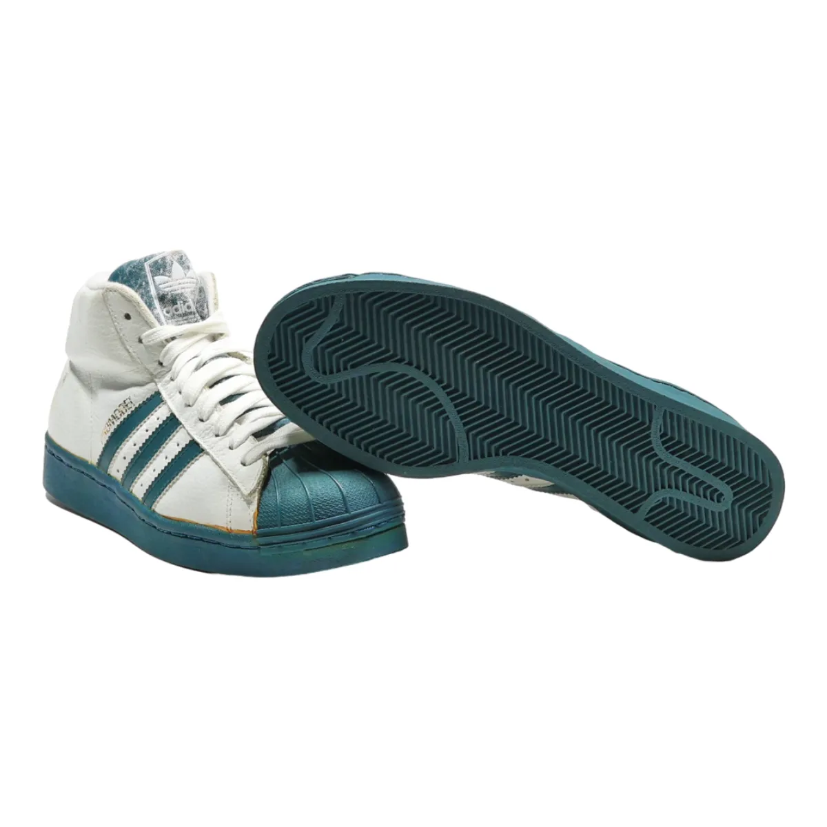 ADIDAS High Top Trainers White Synthetic Mens UK 6