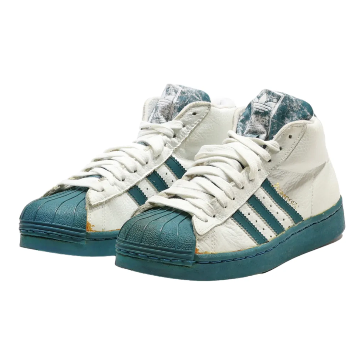 ADIDAS High Top Trainers White Synthetic Mens UK 6