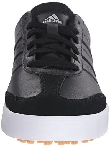 adidas Men's Adicross V Golf Shoe, Black/White, 9.5 M US