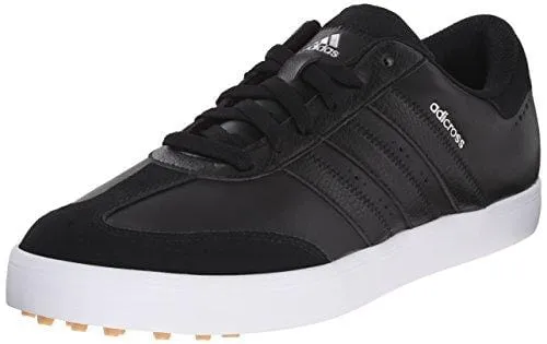 adidas Men's Adicross V Golf Shoe, Black/White, 9.5 M US