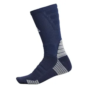 adidas Unisex-US Alphaskin Maximum Cushioned Crew Socks (1-Pair), Collegiate Navy/White/Light Onix, 12-16
