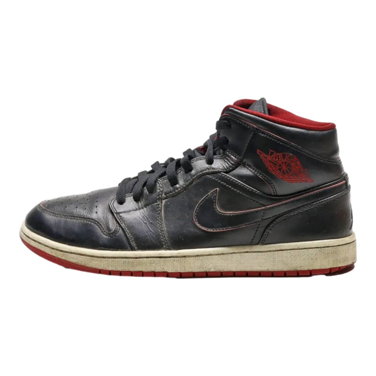 AIR JORDAN High Top Trainers Black Synthetic Mens UK 10.5
