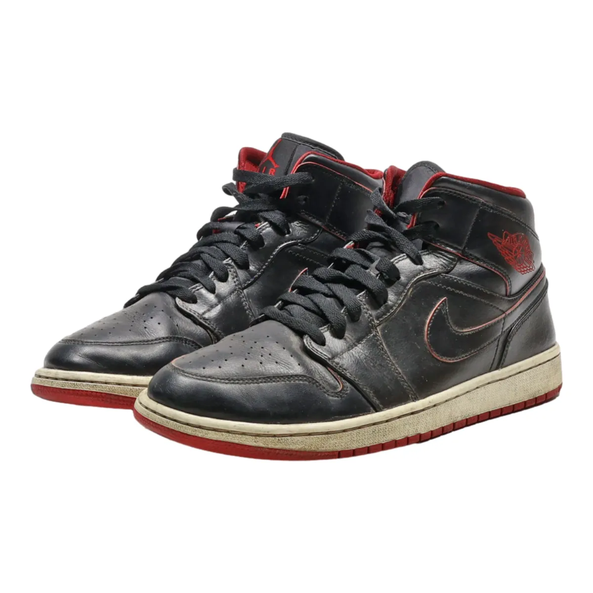 AIR JORDAN High Top Trainers Black Synthetic Mens UK 10.5