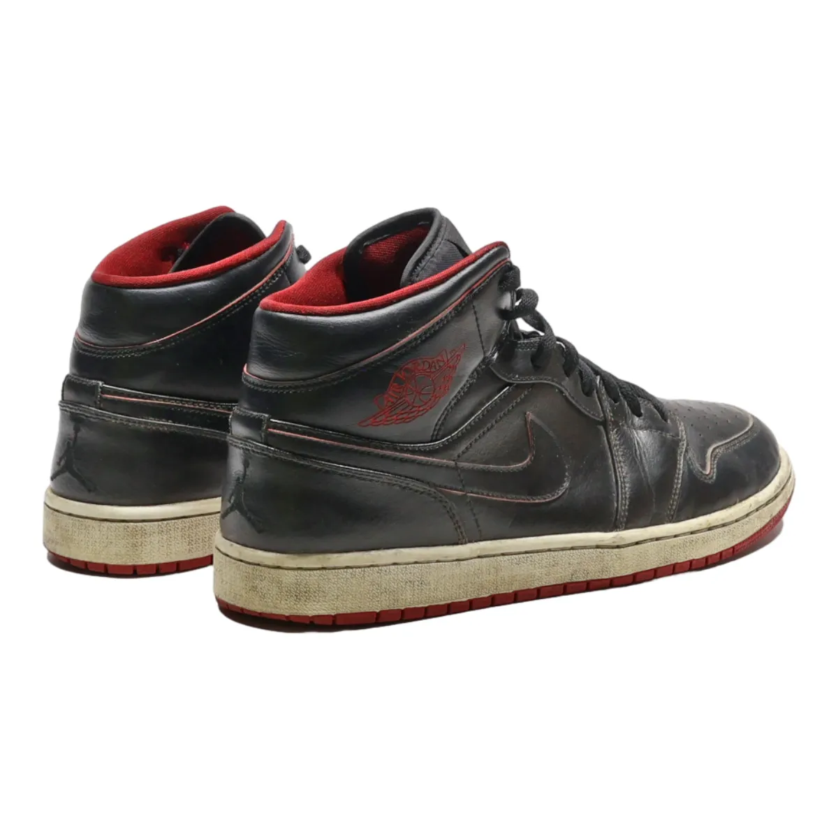 AIR JORDAN High Top Trainers Black Synthetic Mens UK 10.5