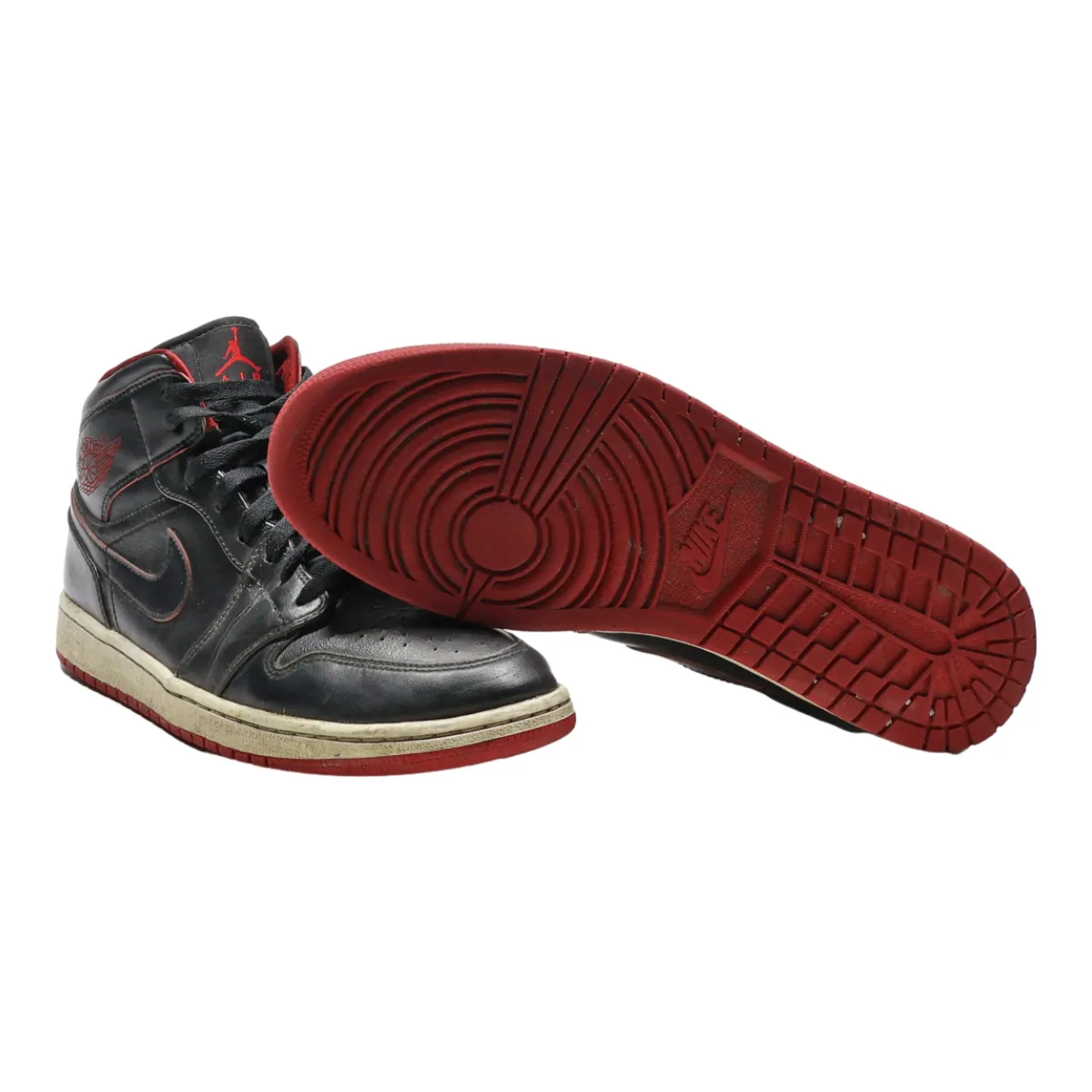 AIR JORDAN High Top Trainers Black Synthetic Mens UK 10.5