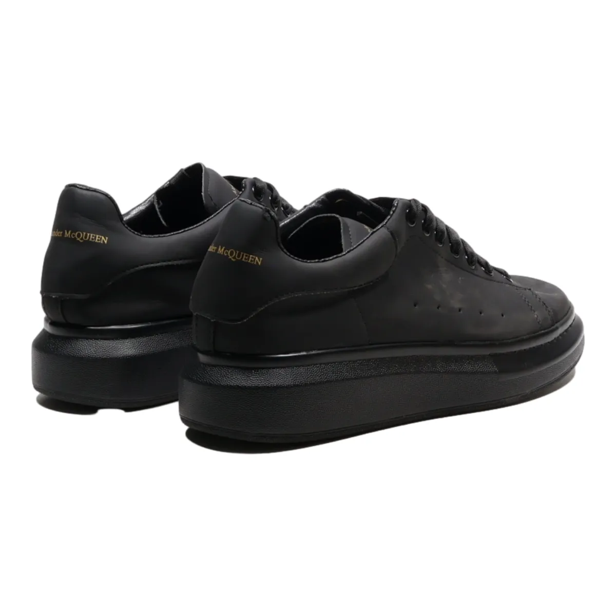 ALEXANDER MCQUEEN Sneaker Trainers Black Leather Mens UK 6