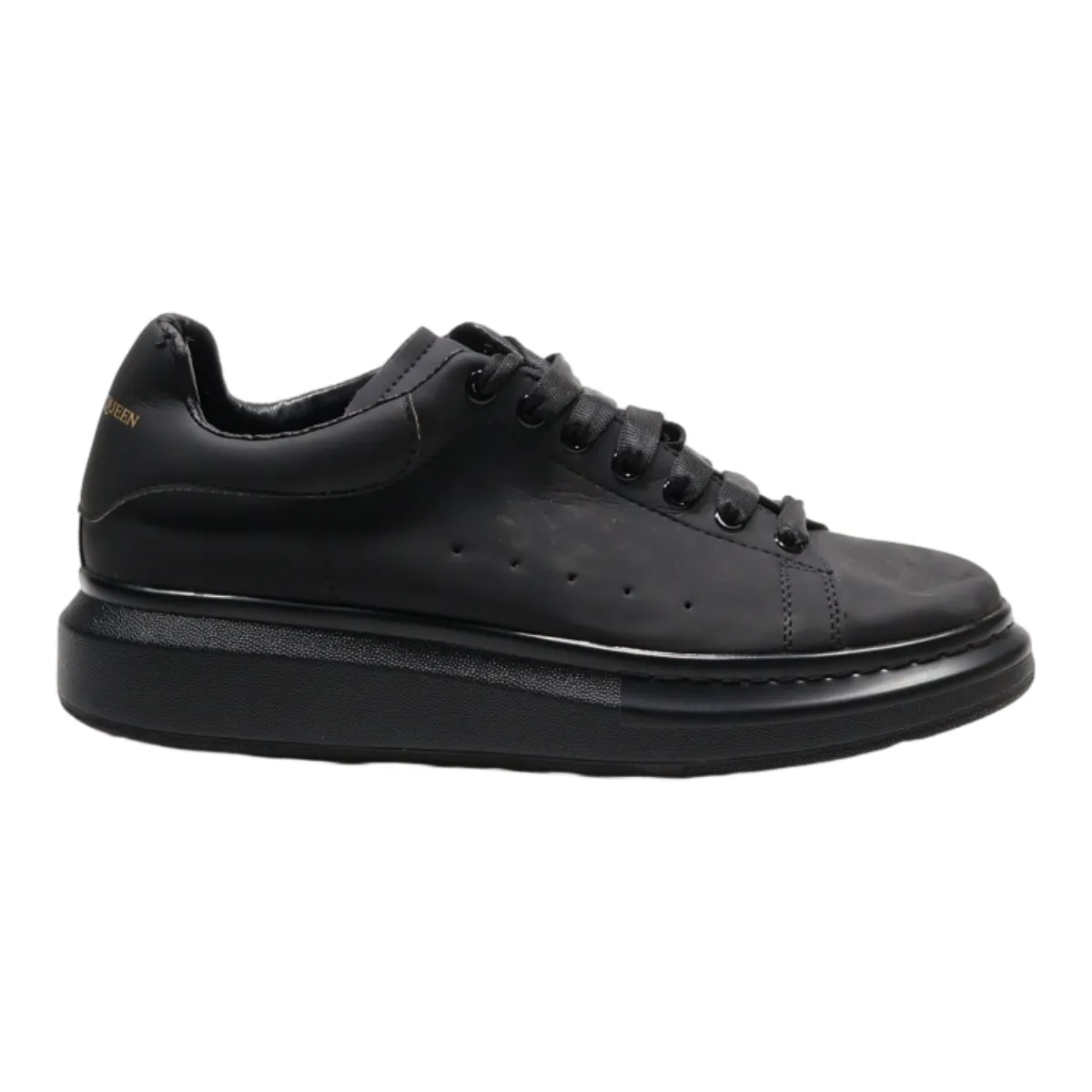 ALEXANDER MCQUEEN Sneaker Trainers Black Leather Mens UK 6