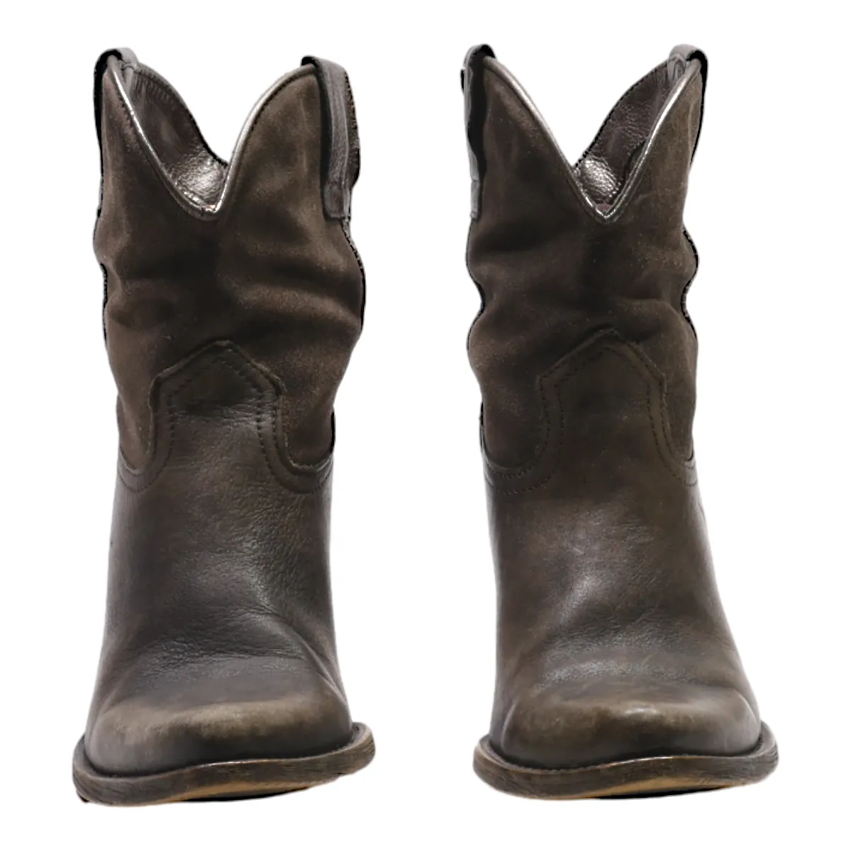 Ankle Boots Brown Leather Womens UK 4