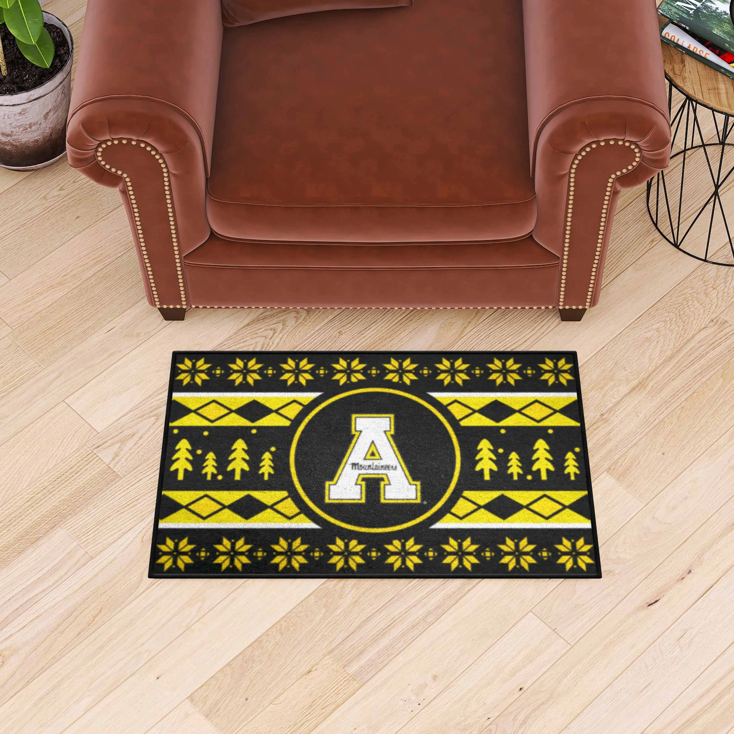 Appalachian State Mountaineers Holiday Sweater Starter Mat Accent Rug - 19in. x 30in.