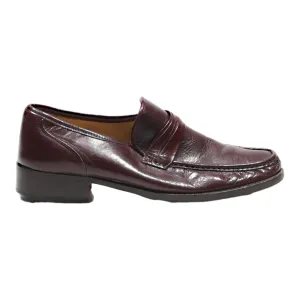 AROLA Loafer Shoes Maroon Leather Womens UK 8
