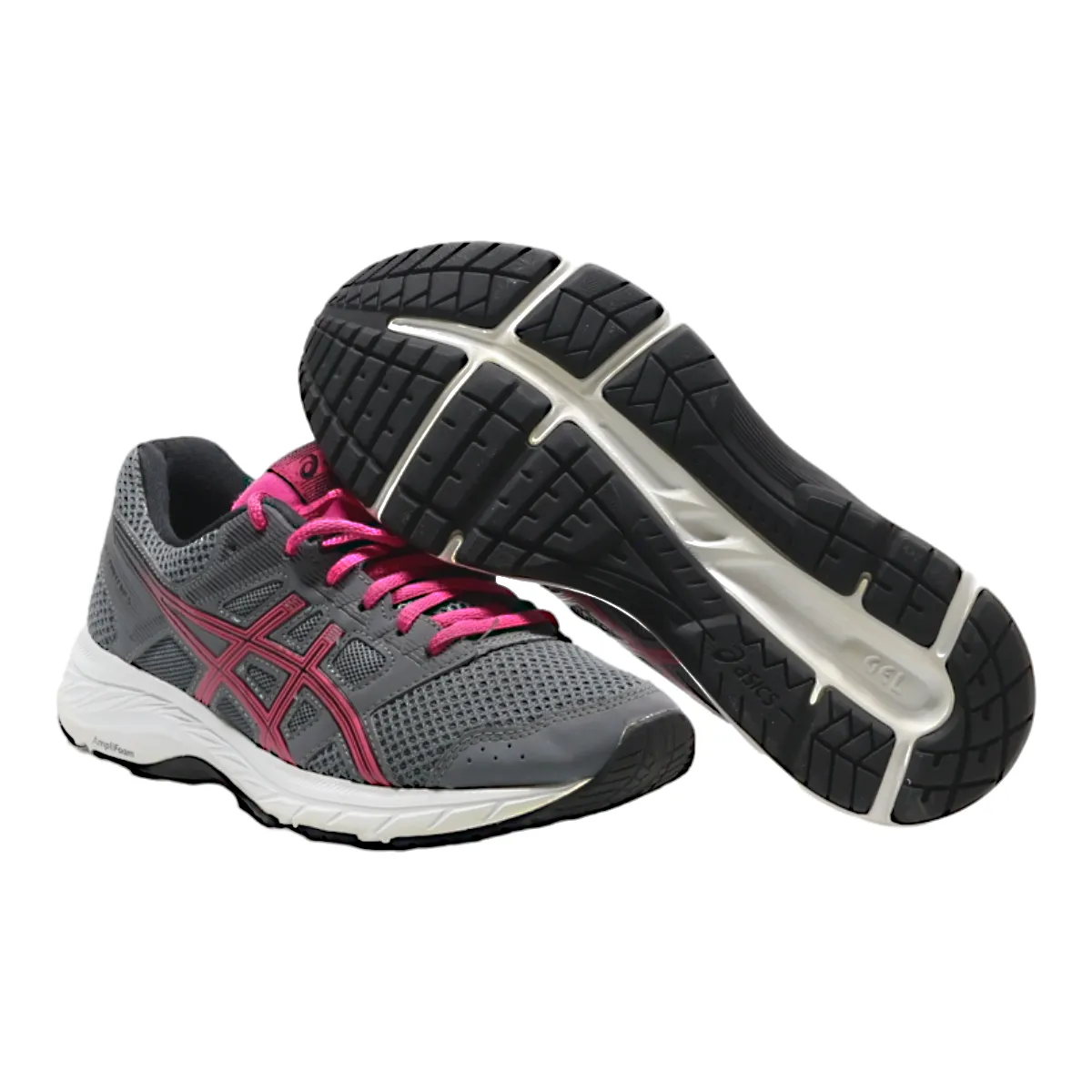 ASICS GEL-CONTEND 5 Sneaker Trainers Grey Synthetic Womens UK 4