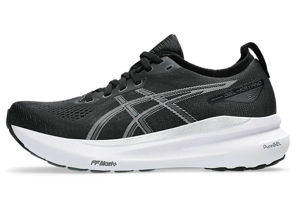 Asics Women's GEL-KAYANO 31 Running Shoes in Black/Pure Silver