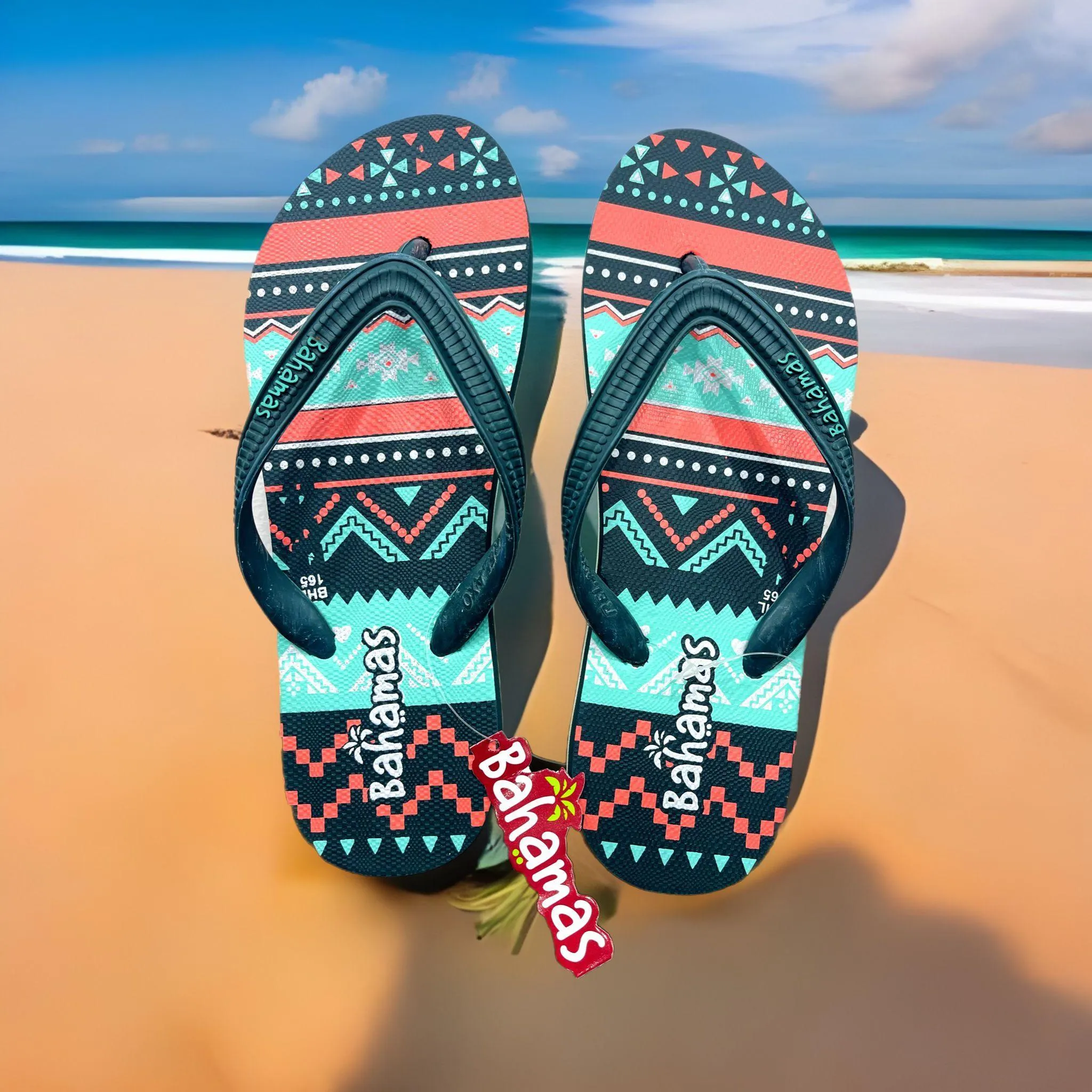 Bahamas Ladies Chappal - BHL165 - Green - Mint