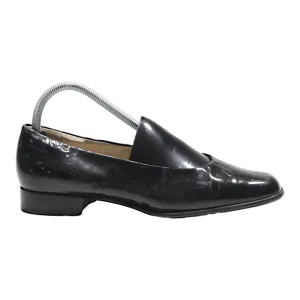 BALLY Ballet Shoes Black Leather Womens UK 7