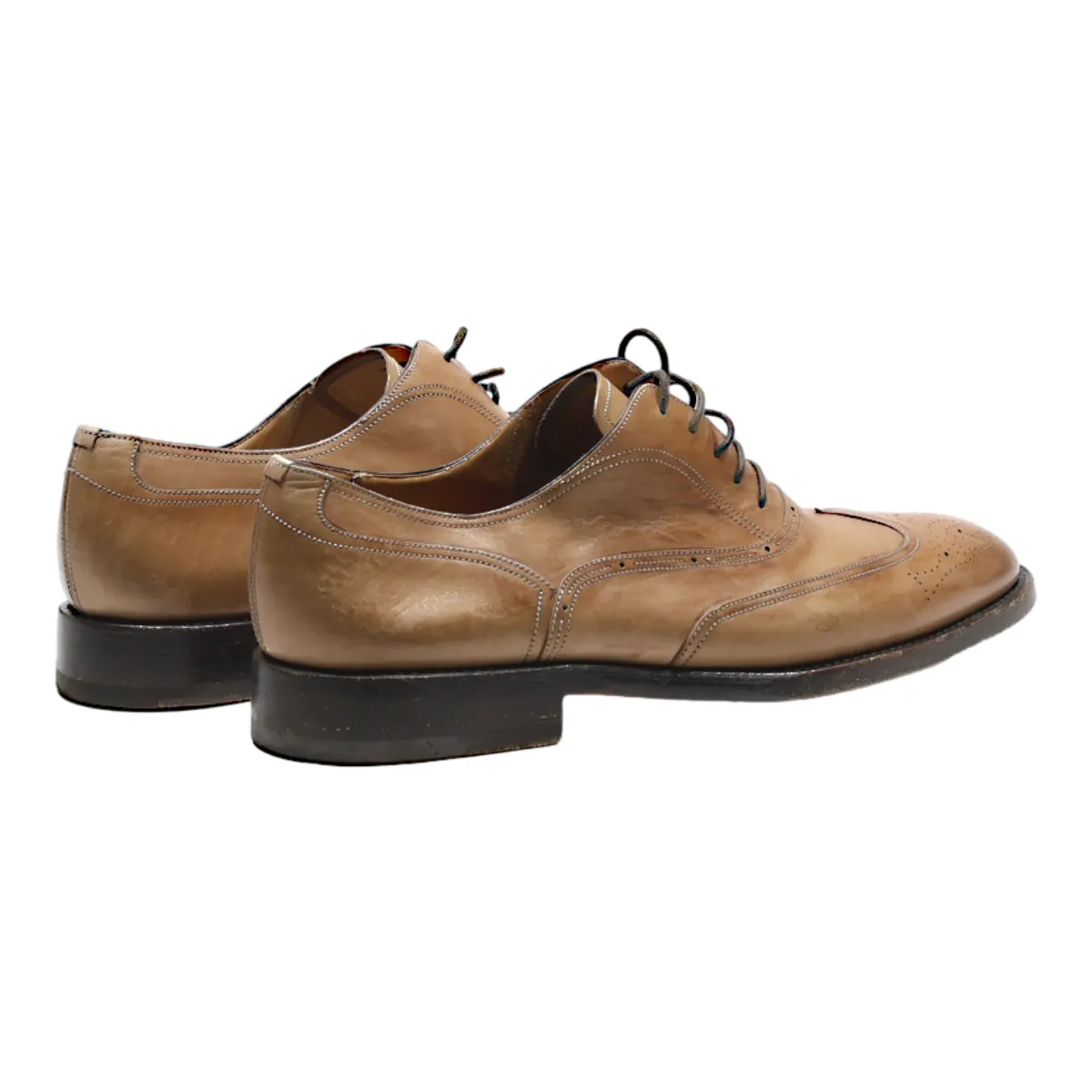 BALLY Brogue Shoes Brown Leather Mens UK 8.5