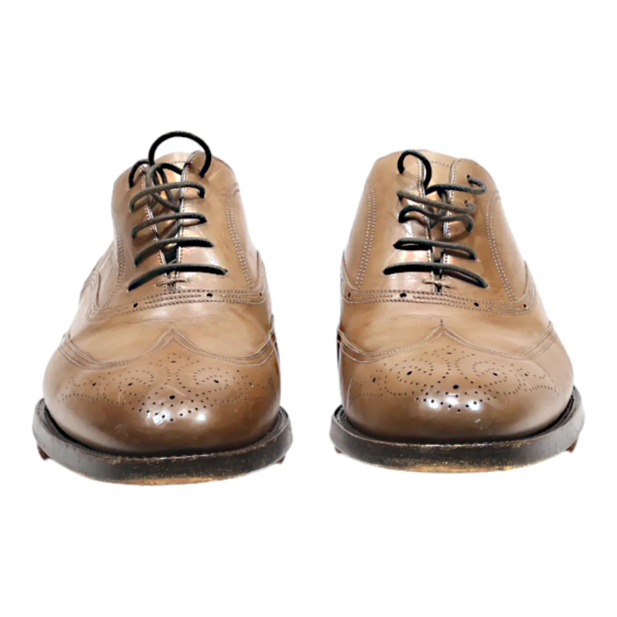 BALLY Brogue Shoes Brown Leather Mens UK 8.5