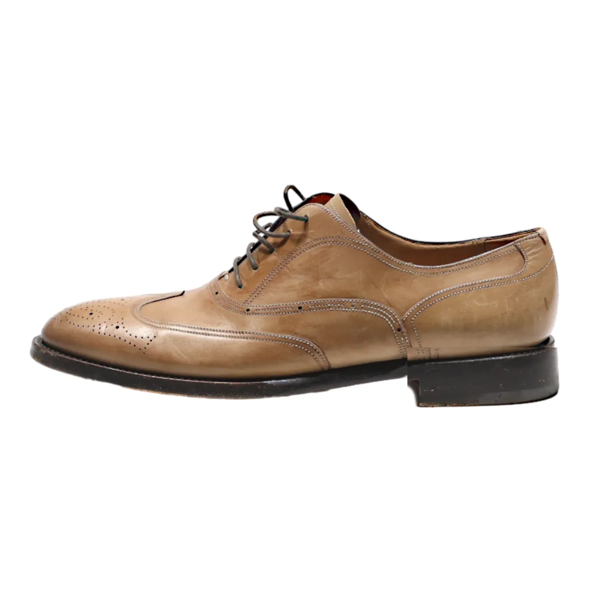 BALLY Brogue Shoes Brown Leather Mens UK 8.5