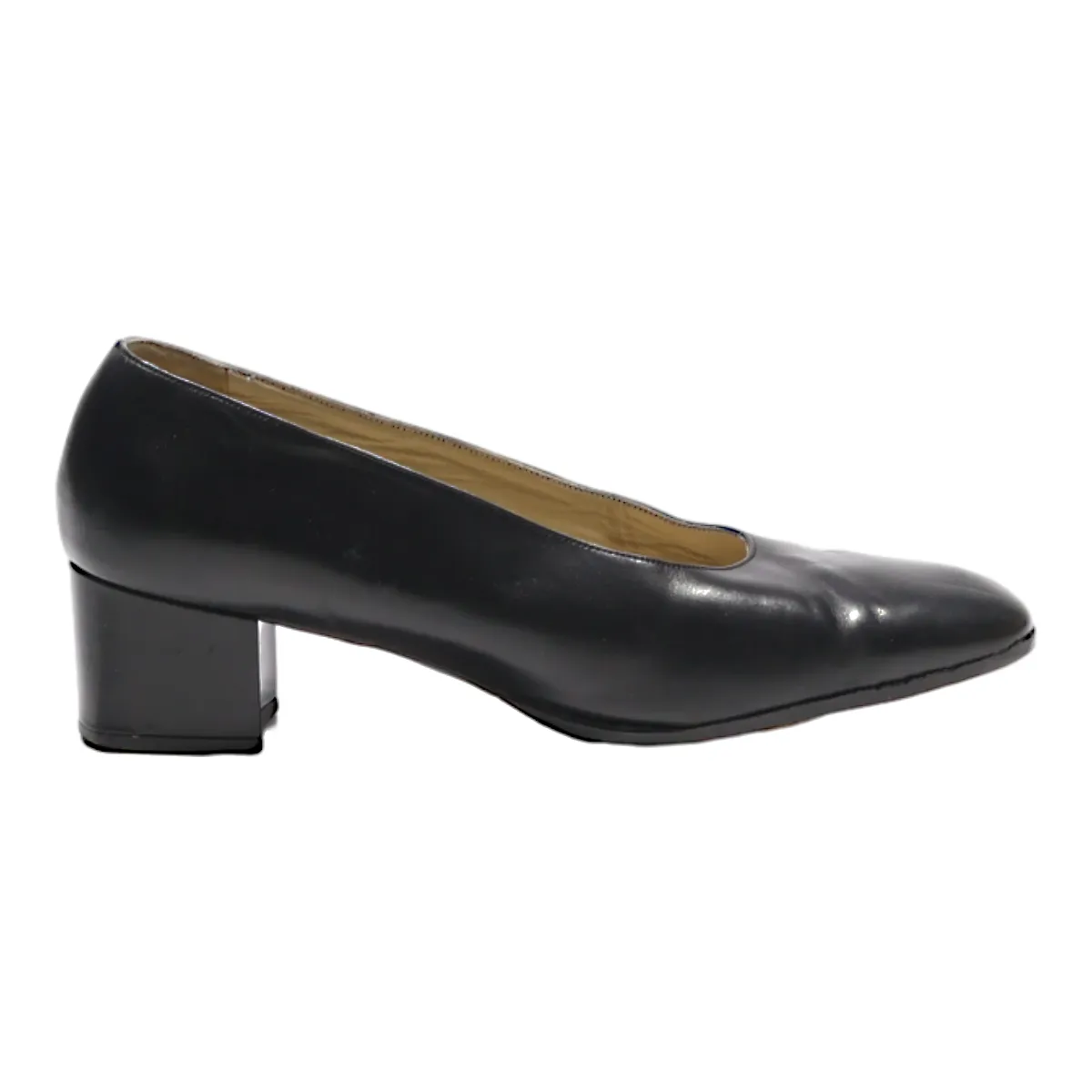 BALLY Court Heels Black Leather Womens UK 6
