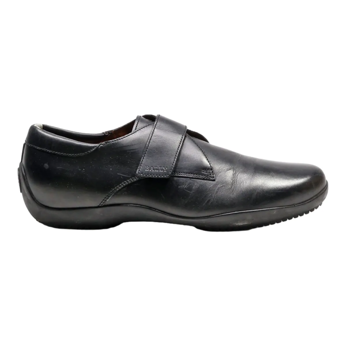 BALLY Derby Shoes Black Leather Mens UK 11