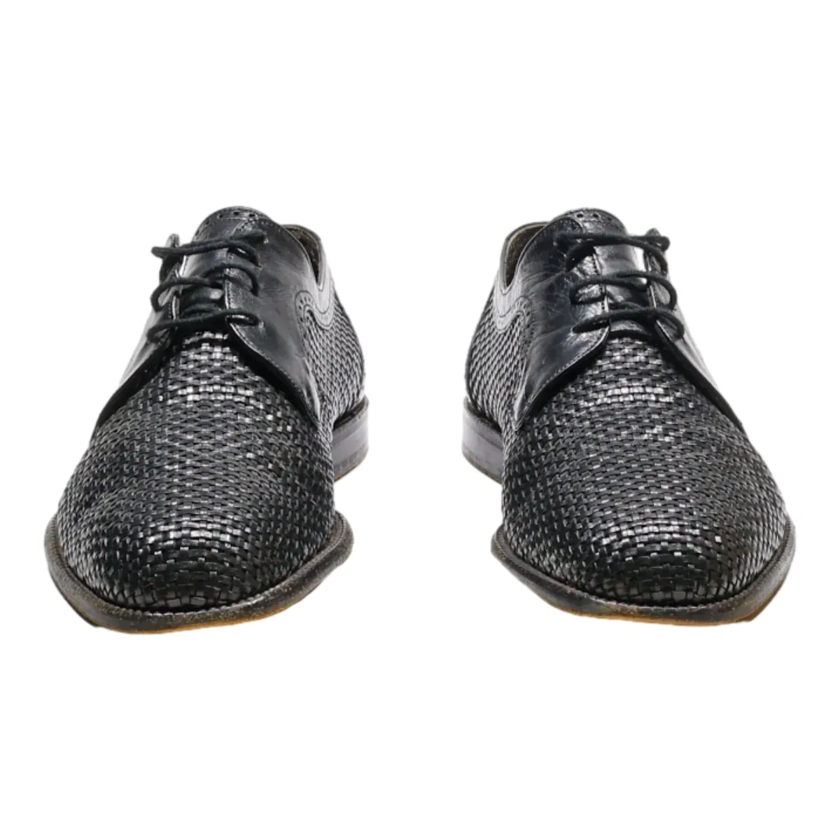BALLY Derby Shoes Black Leather Mens UK 7.5