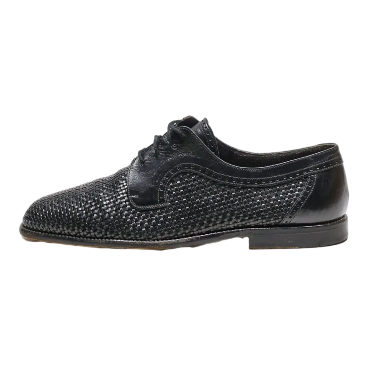 BALLY Derby Shoes Black Leather Mens UK 7.5