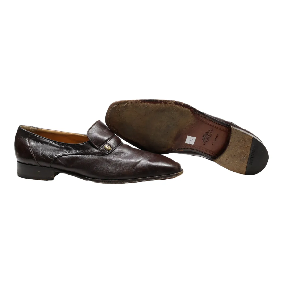 BALLY Loafer Shoes Brown Leather Mens UK 10