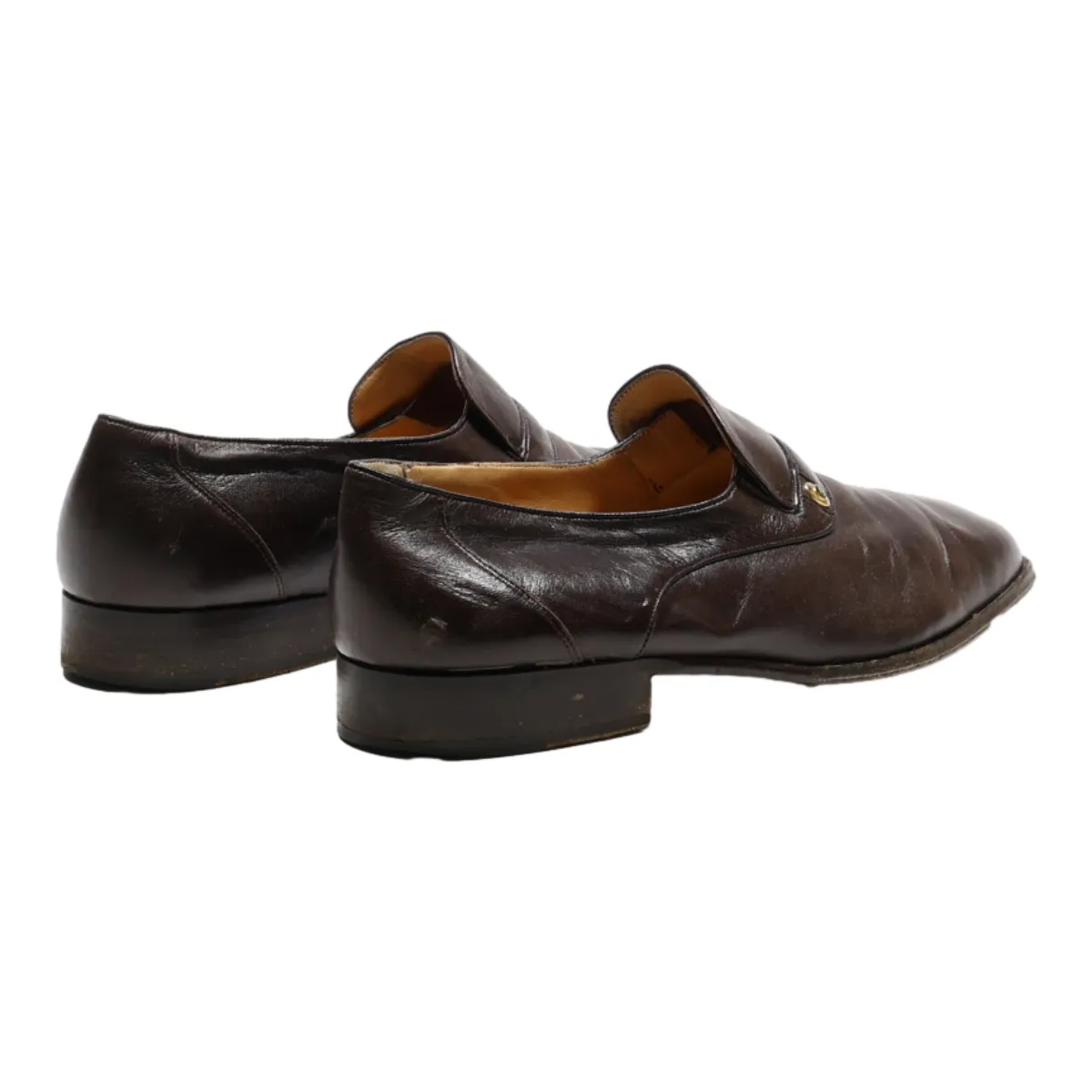 BALLY Loafer Shoes Brown Leather Mens UK 10