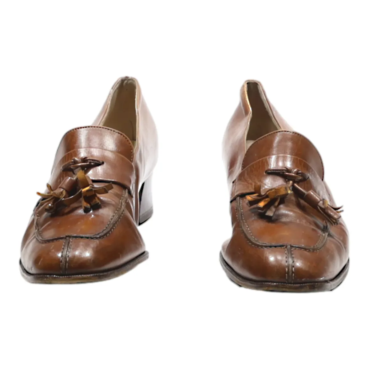 BALLY Loafer Shoes Brown Leather Womens UK 5