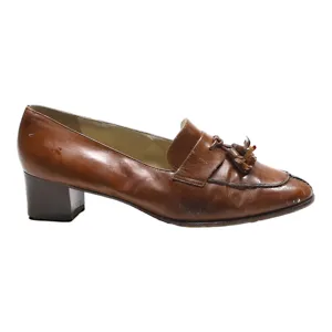 BALLY Loafer Shoes Brown Leather Womens UK 5