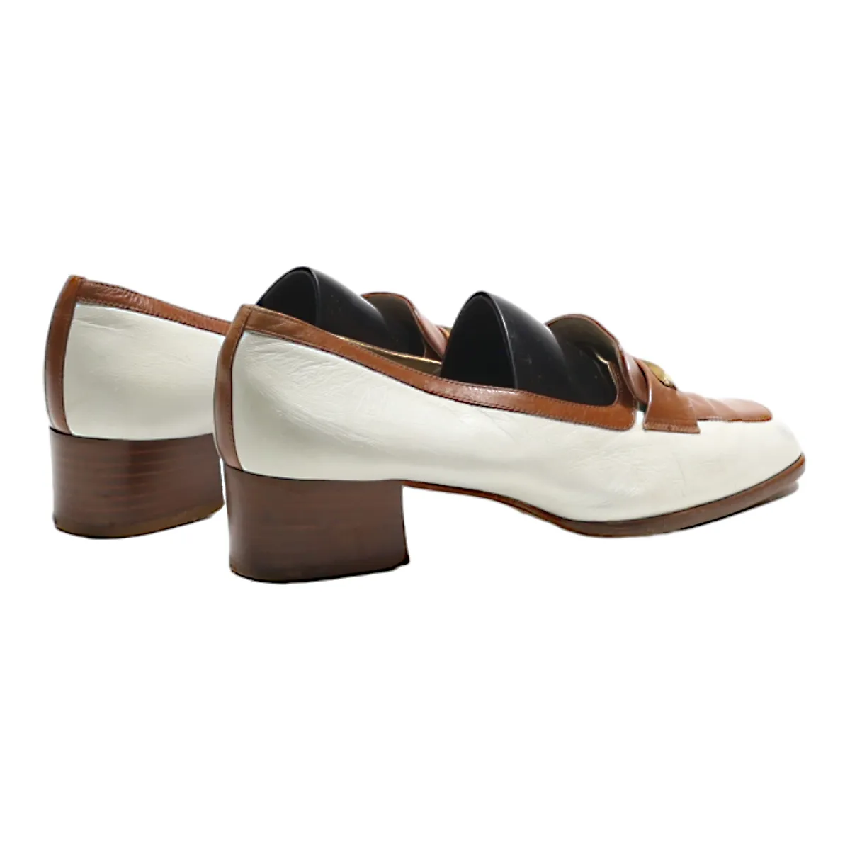 BALLY Loafer Shoes White Leather Womens UK 3