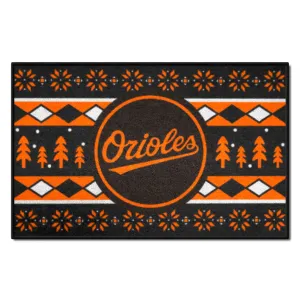 Baltimore Orioles Holiday Sweater Starter Mat Accent Rug - 19in. x 30in. "Orioles" Logo