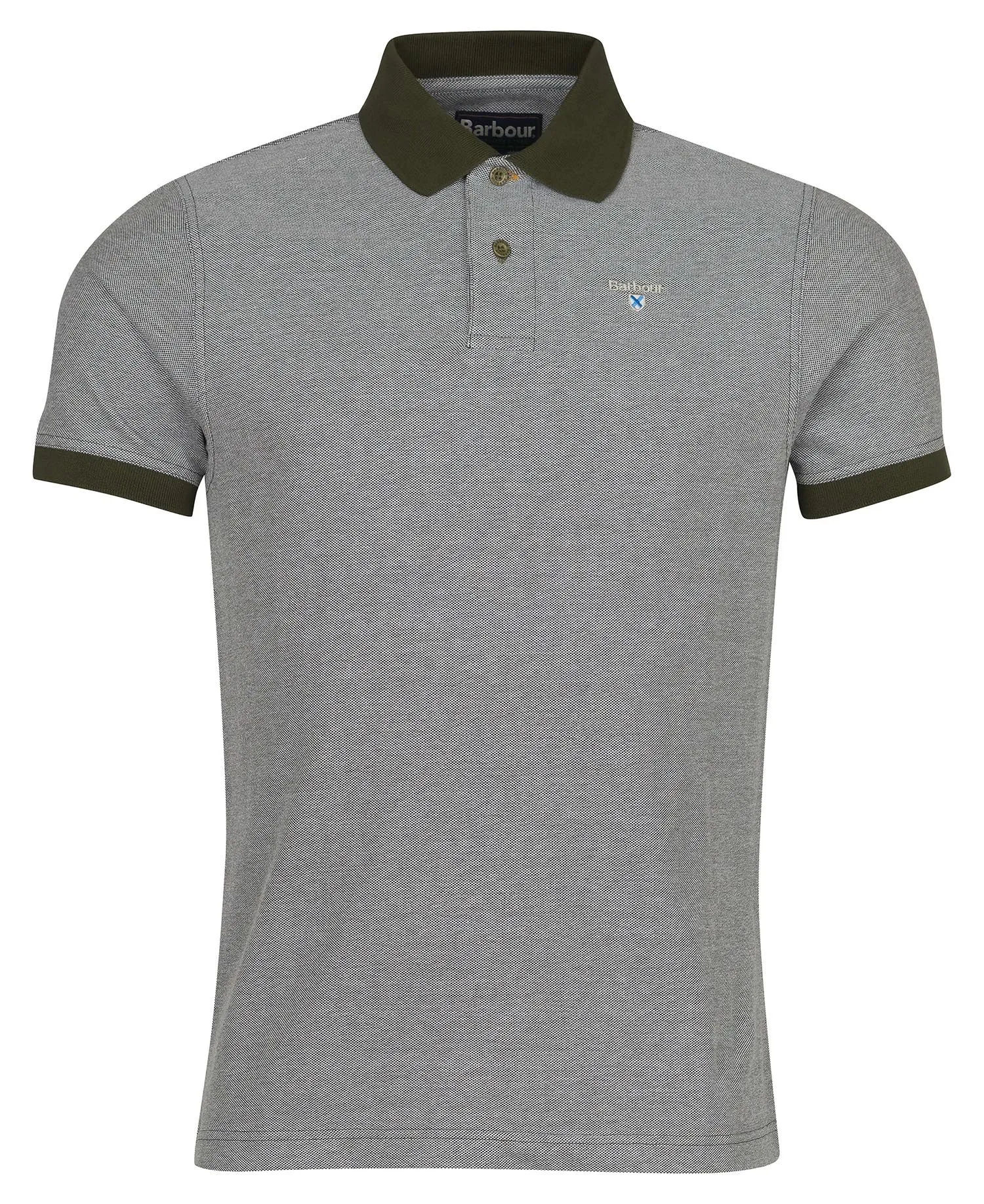 BARBOUR Sports Polo Mix Shirt - Men's - Dark Olive