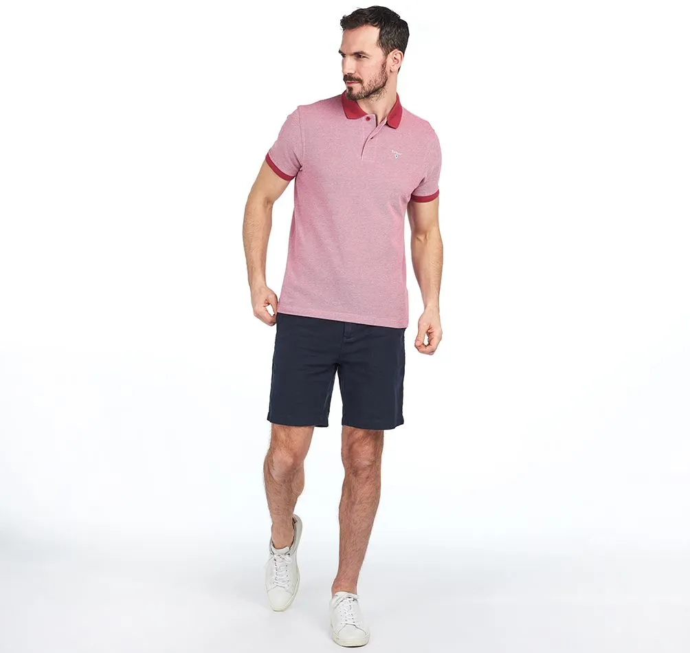 BARBOUR Sports Polo Mix Shirt - Men's - Raspberry