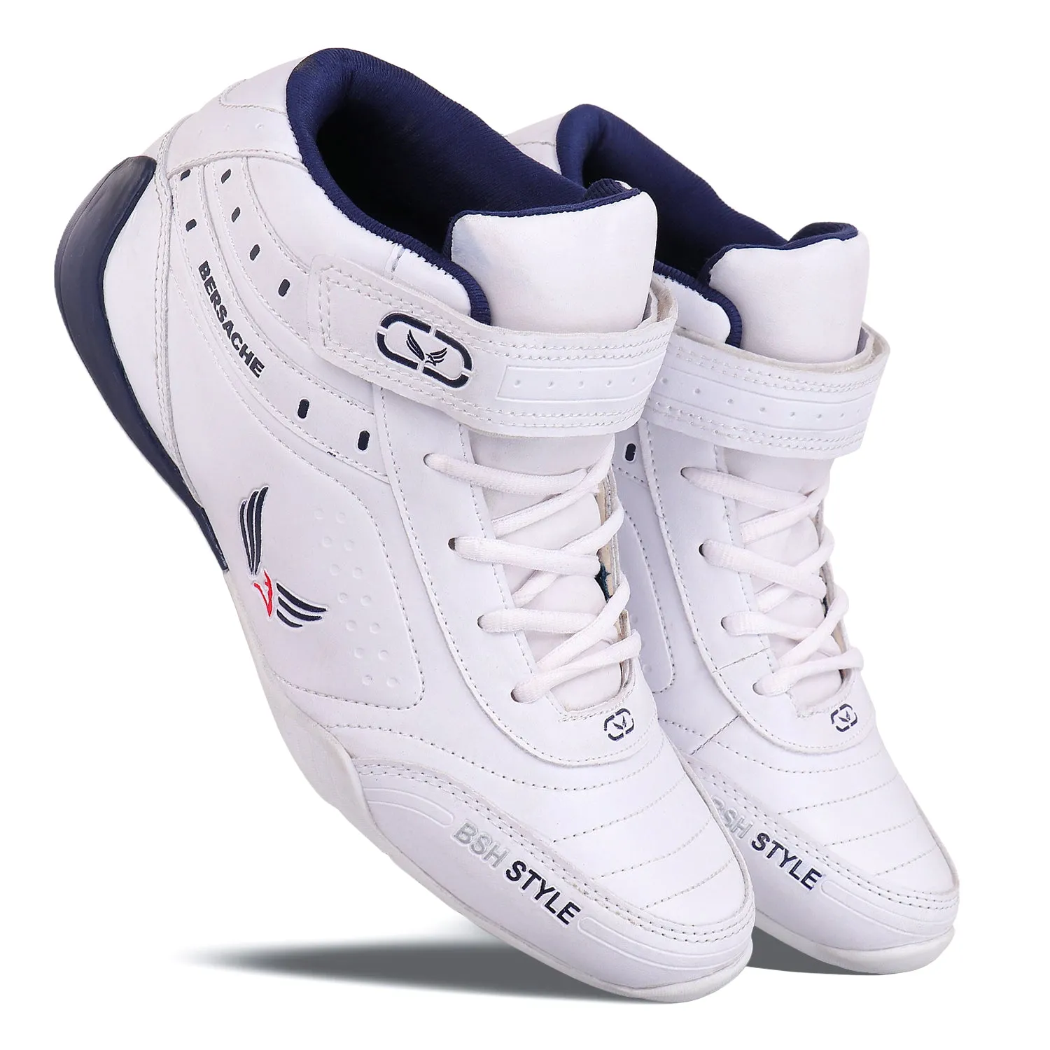 Bersache Lightweight Casual Sneaker Shoes For Men White-9018
