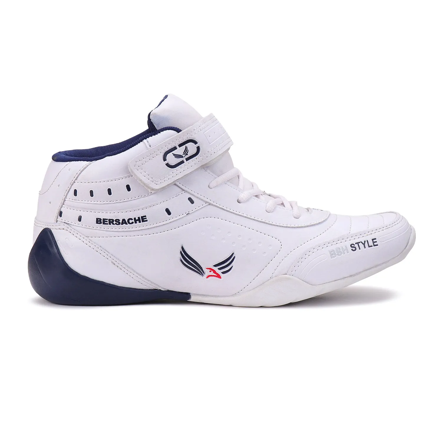 Bersache Lightweight Casual Sneaker Shoes For Men White-9018