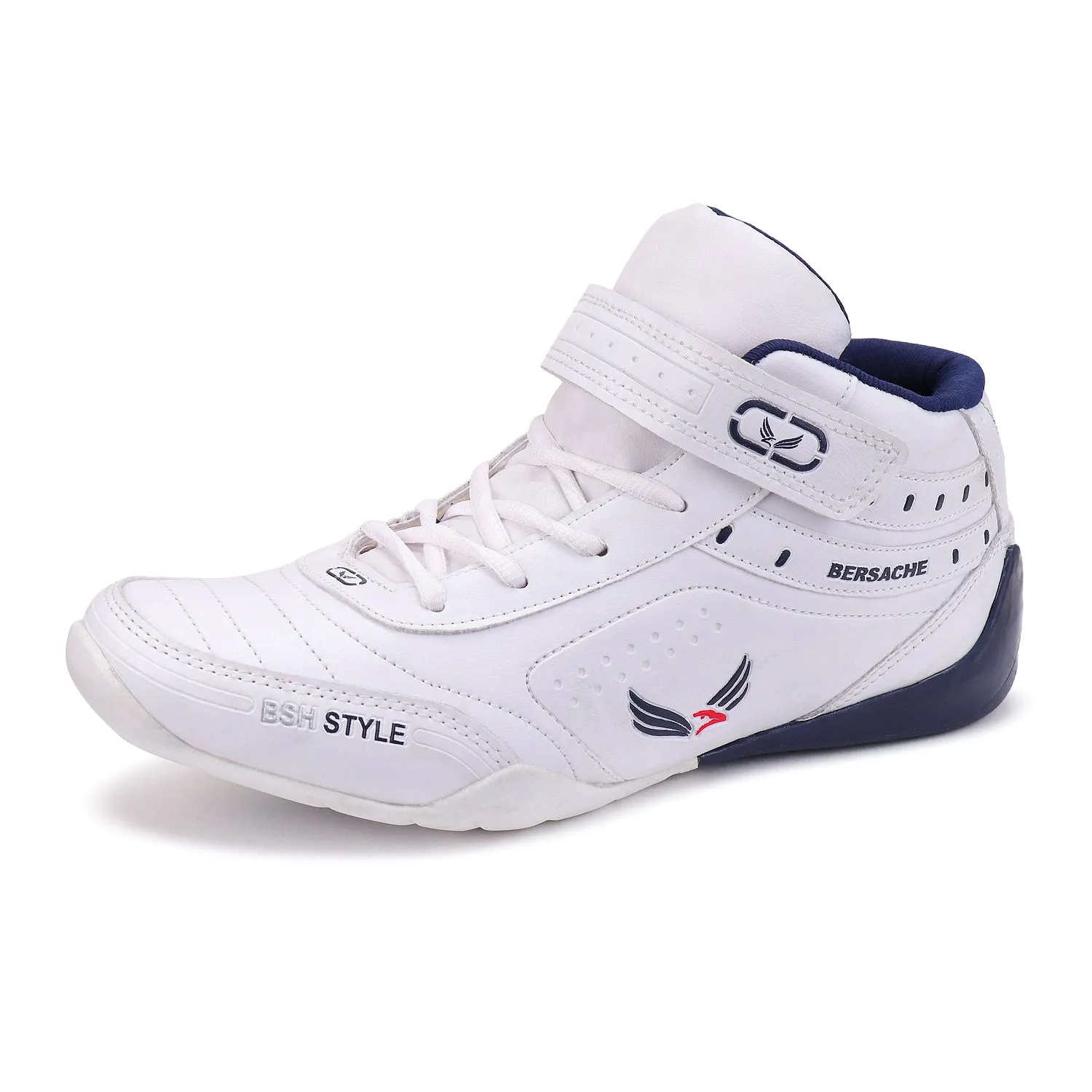 Bersache Lightweight Casual Sneaker Shoes For Men White-9018