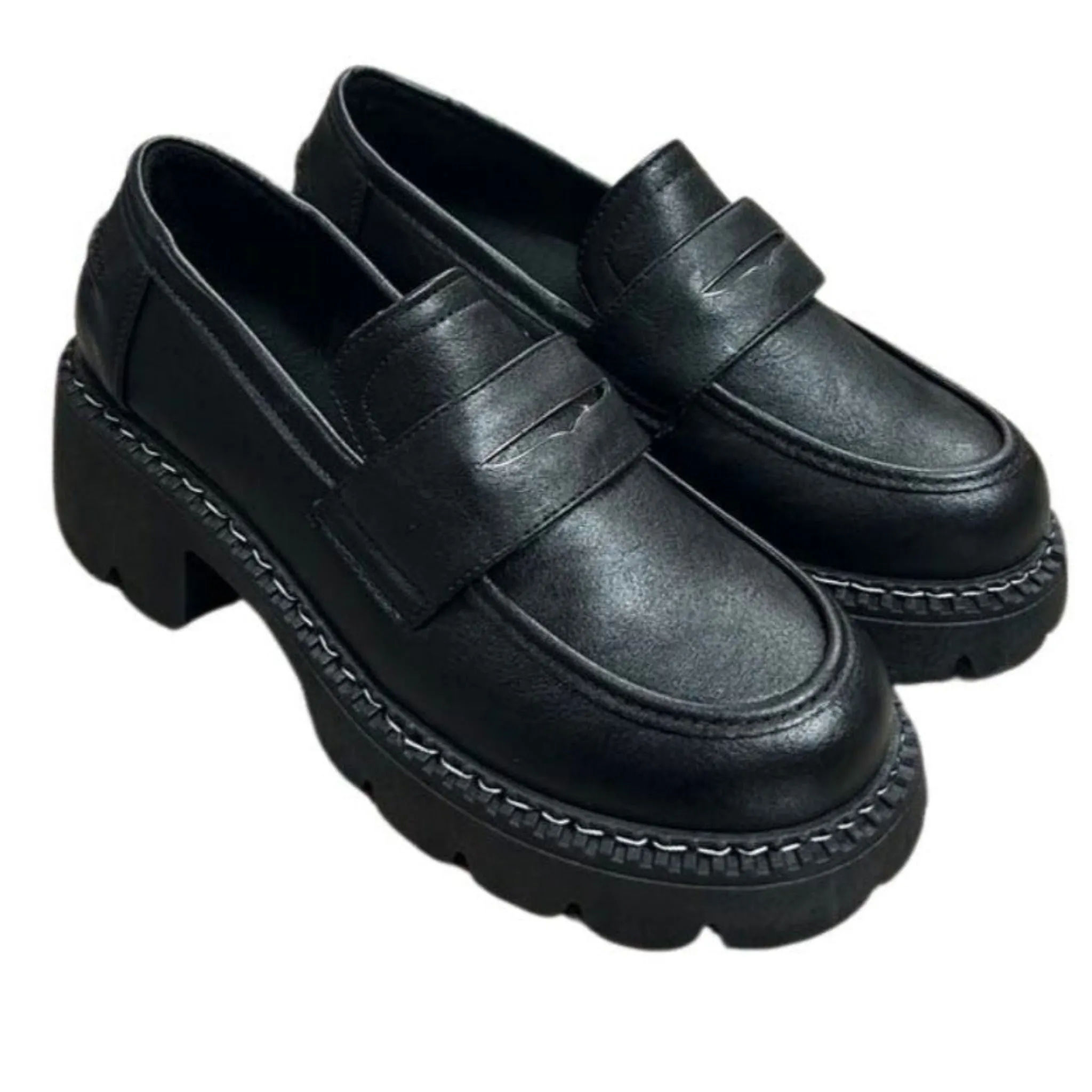 Black Chunky Platform Shoes