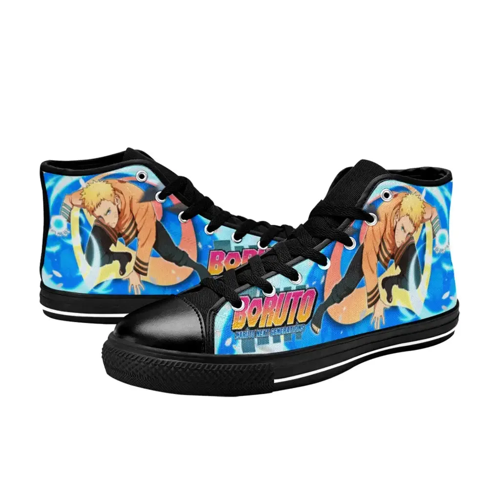 Boruto Naruto Next Generations Hokage Uzumaki Shoes High Top Sneakers for Kids and Adults