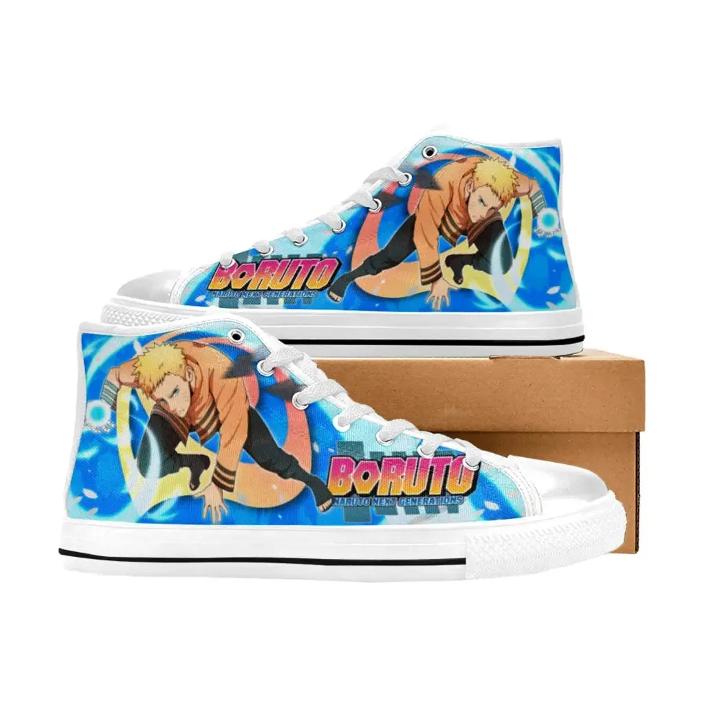 Boruto Naruto Next Generations Hokage Uzumaki Shoes High Top Sneakers for Kids and Adults