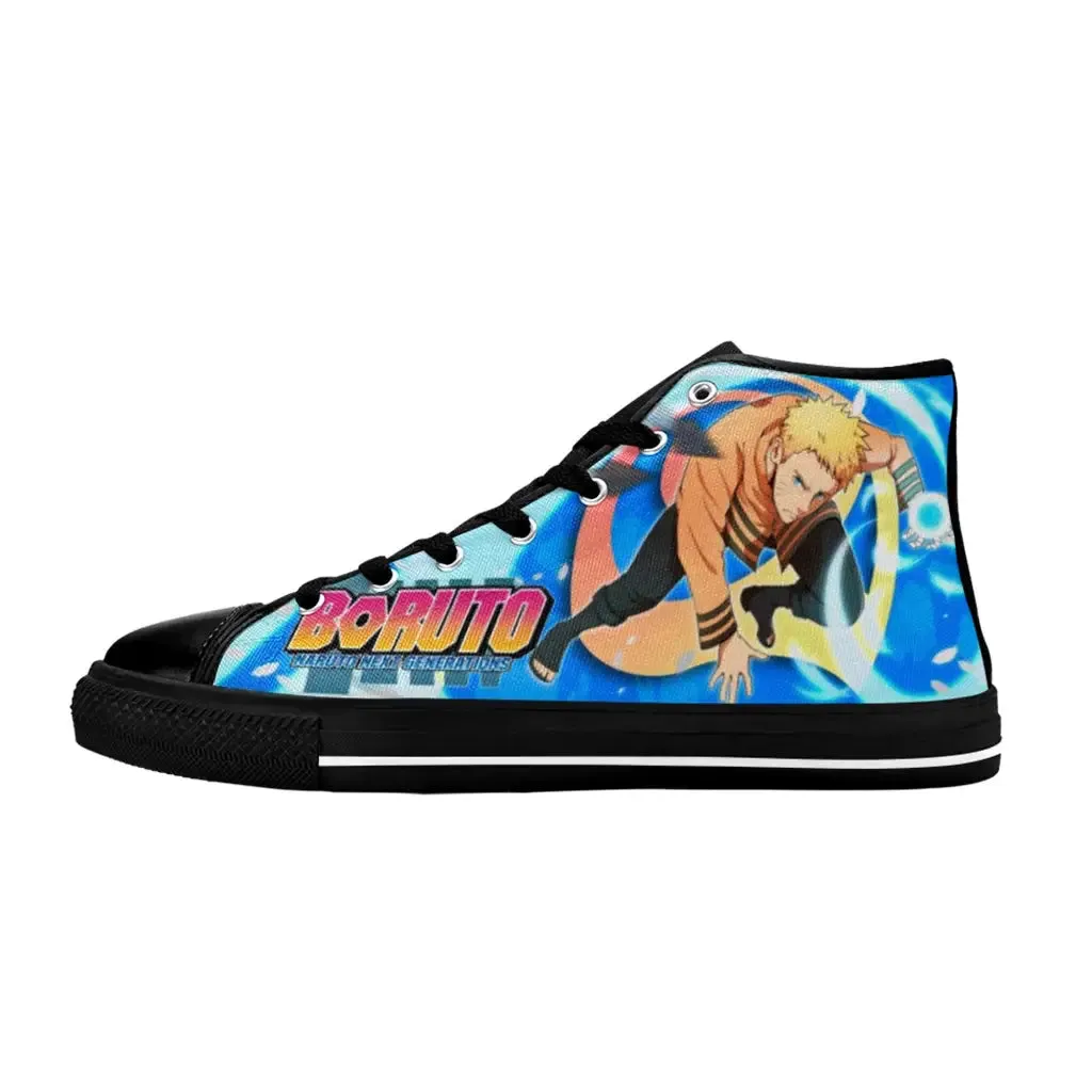 Boruto Naruto Next Generations Hokage Uzumaki Shoes High Top Sneakers for Kids and Adults