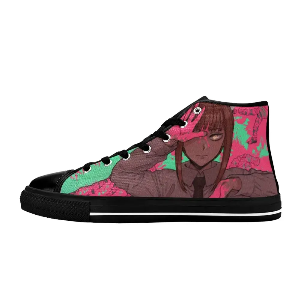Chainsaw Man Makima Contract Devil Shoes High Top Sneakers for Kids and Adults