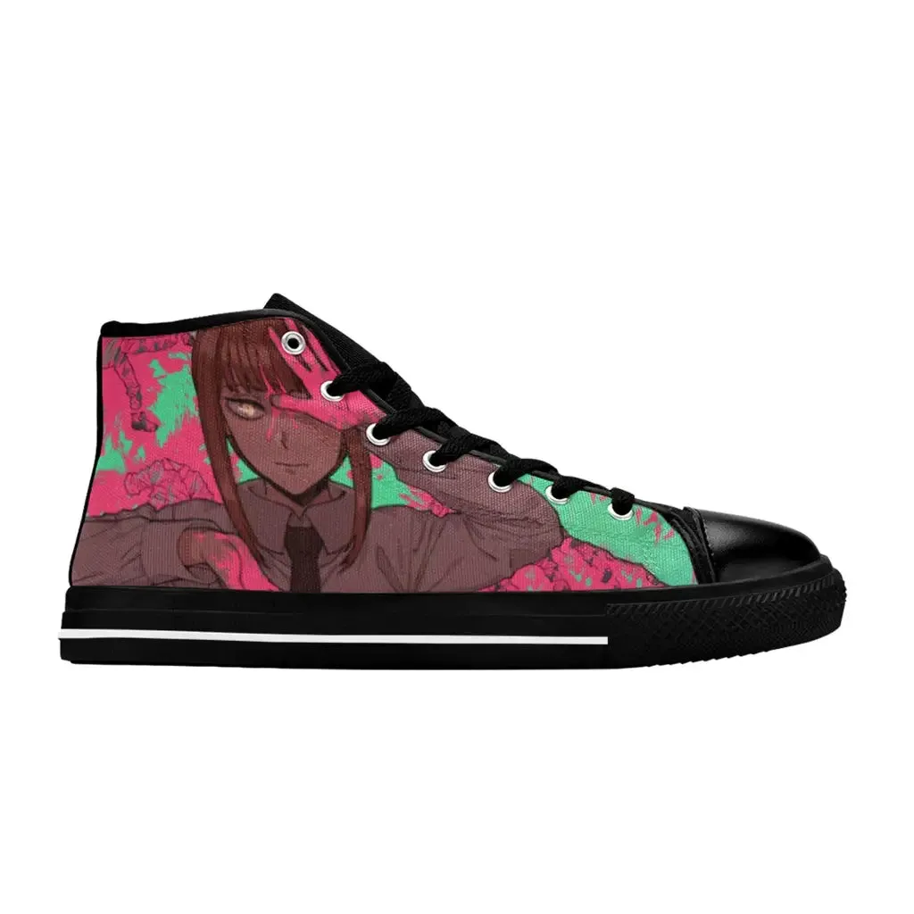 Chainsaw Man Makima Contract Devil Shoes High Top Sneakers for Kids and Adults