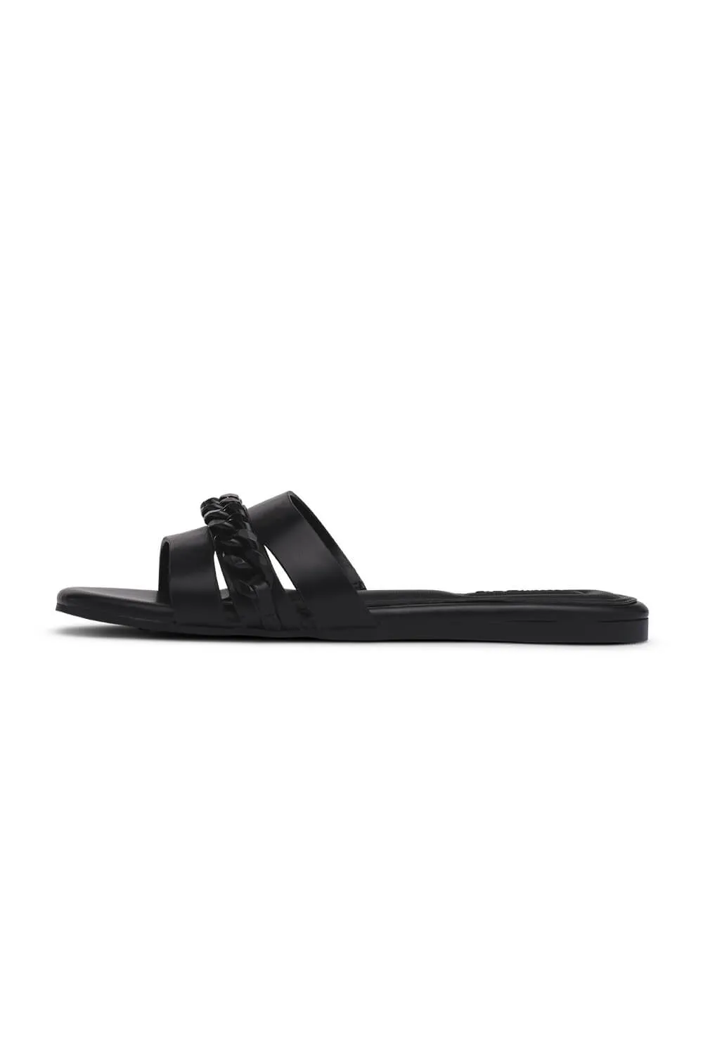 D'Amelio Footwear Kieryn Flat Sandals for Women in Black | 4001-BLACK