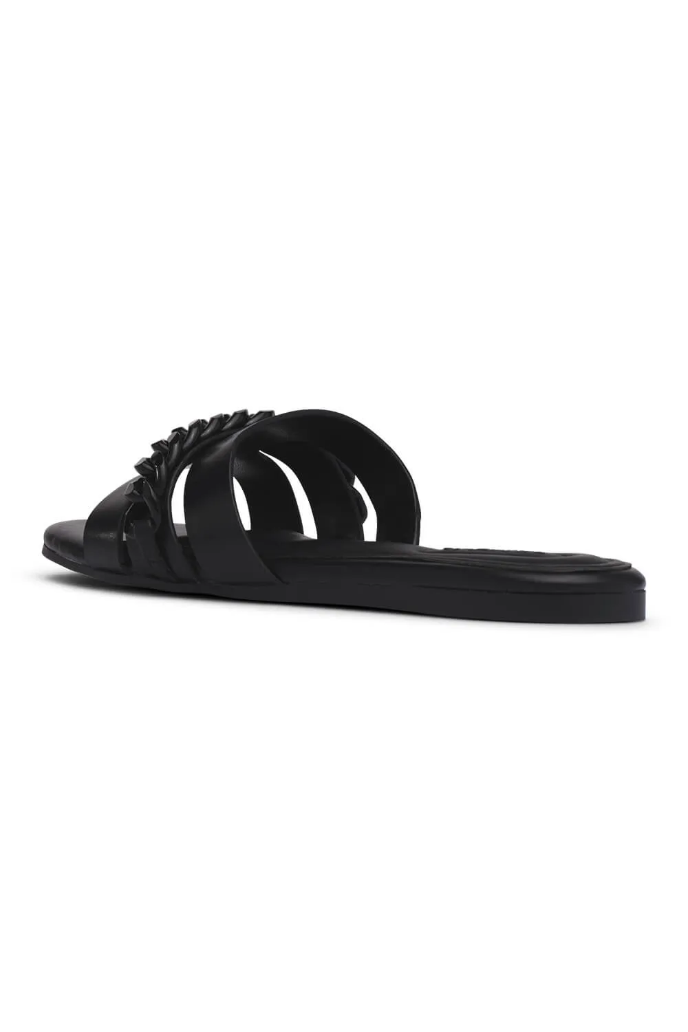 D'Amelio Footwear Kieryn Flat Sandals for Women in Black | 4001-BLACK