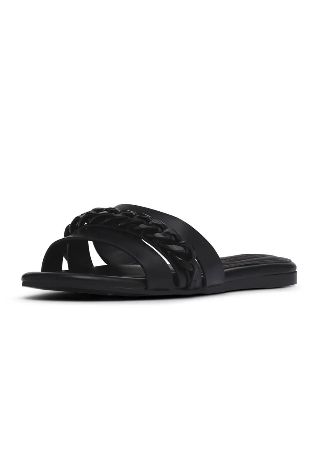 D'Amelio Footwear Kieryn Flat Sandals for Women in Black | 4001-BLACK